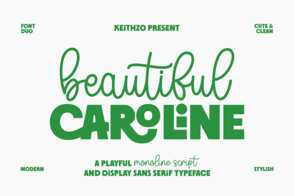 Beautiful Caroline: A Modern Font Duo for Designers