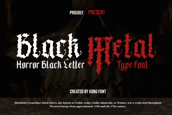 Black Metal Font: A Modern Gothic Design Asset